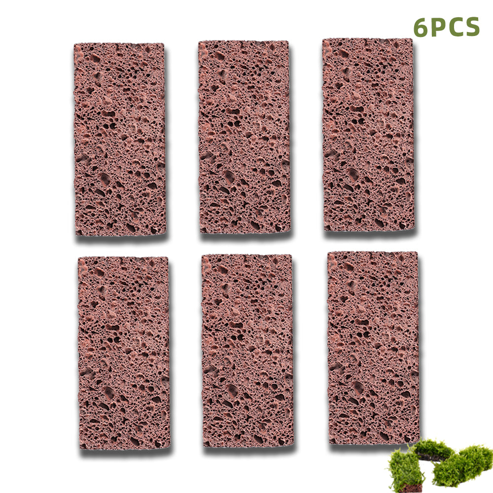 6PCS Aquarium landscape decoration basalt stone flake Moss water grass planter wholesale